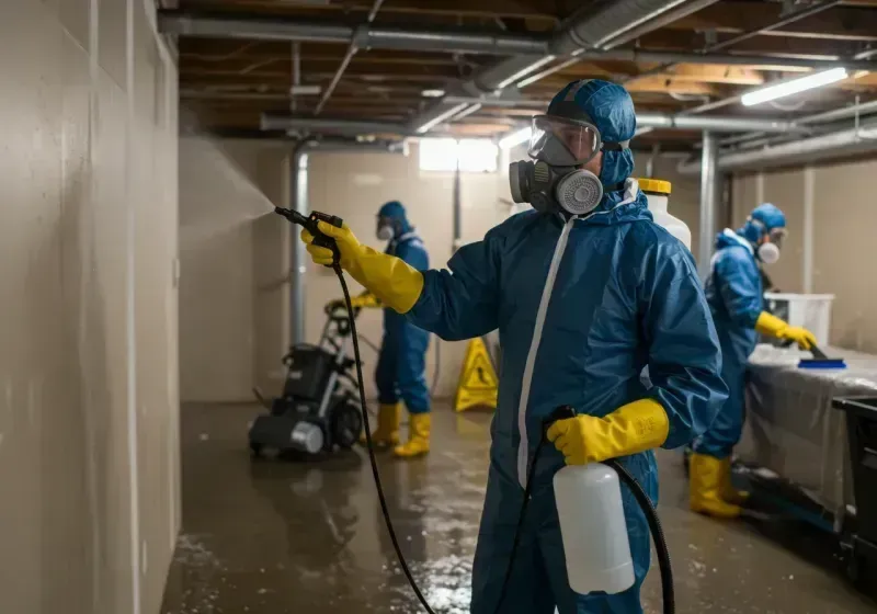 Basement Sanitization and Antimicrobial Treatment process in Moss Beach, CA