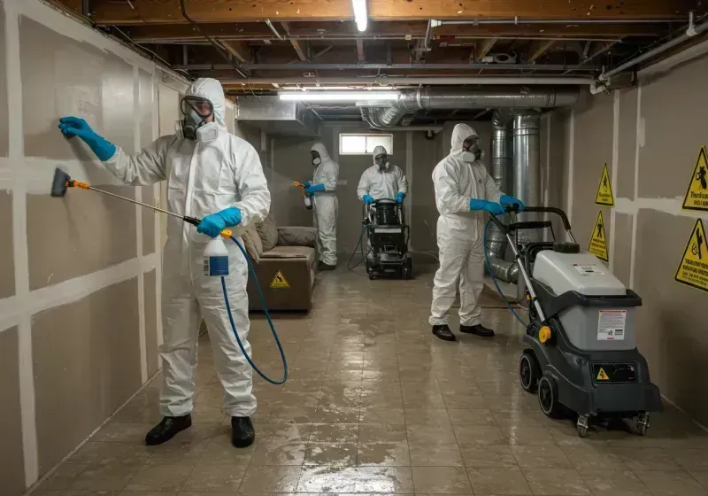 Basement Moisture Removal and Structural Drying process in Moss Beach, CA